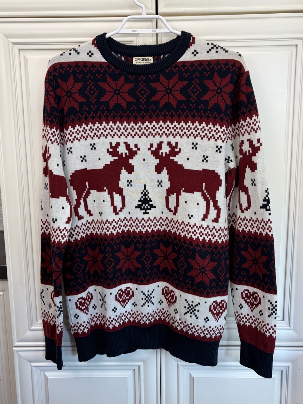 Originals by Jack & Jones men’s Christmas reindeer sweater